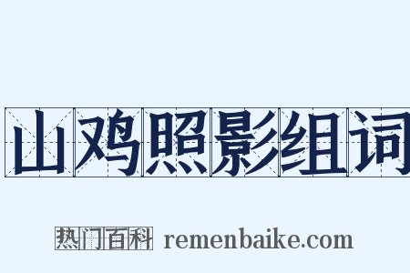 山鸡照影组词是什么意思的图片